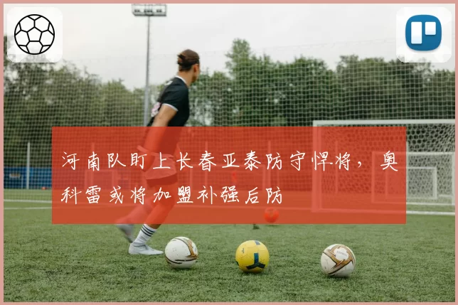 河南队盯上长春亚泰防守悍将，奥科雷或将加盟补强后防